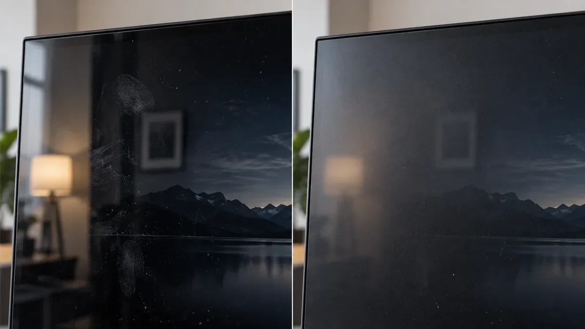 Fingerprints and dust on glossy vs matte monitor screens