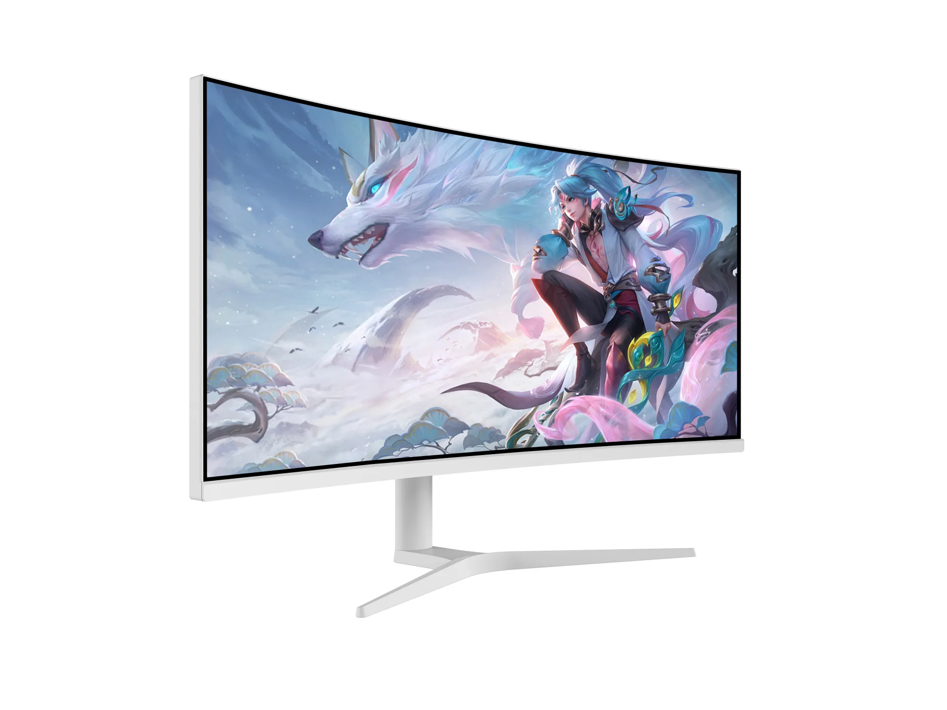34 Inch Frameless Curved Gaming Monitor 1900R White  - Arcus Series (2)