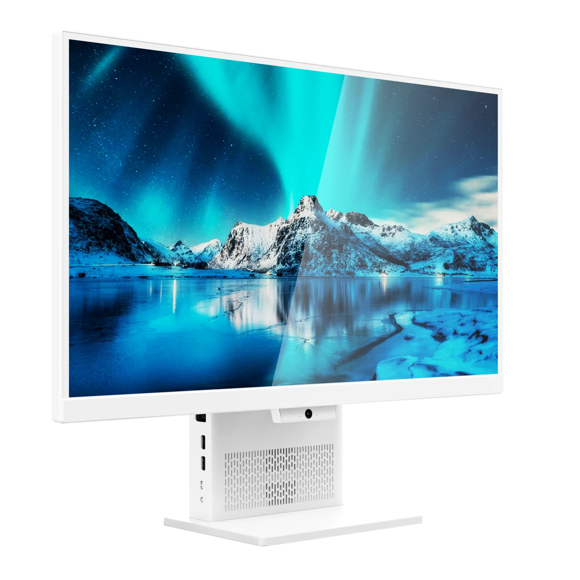 Custom 27 inch All-In-One Desktop Computer Gray Or White Metal Casing
