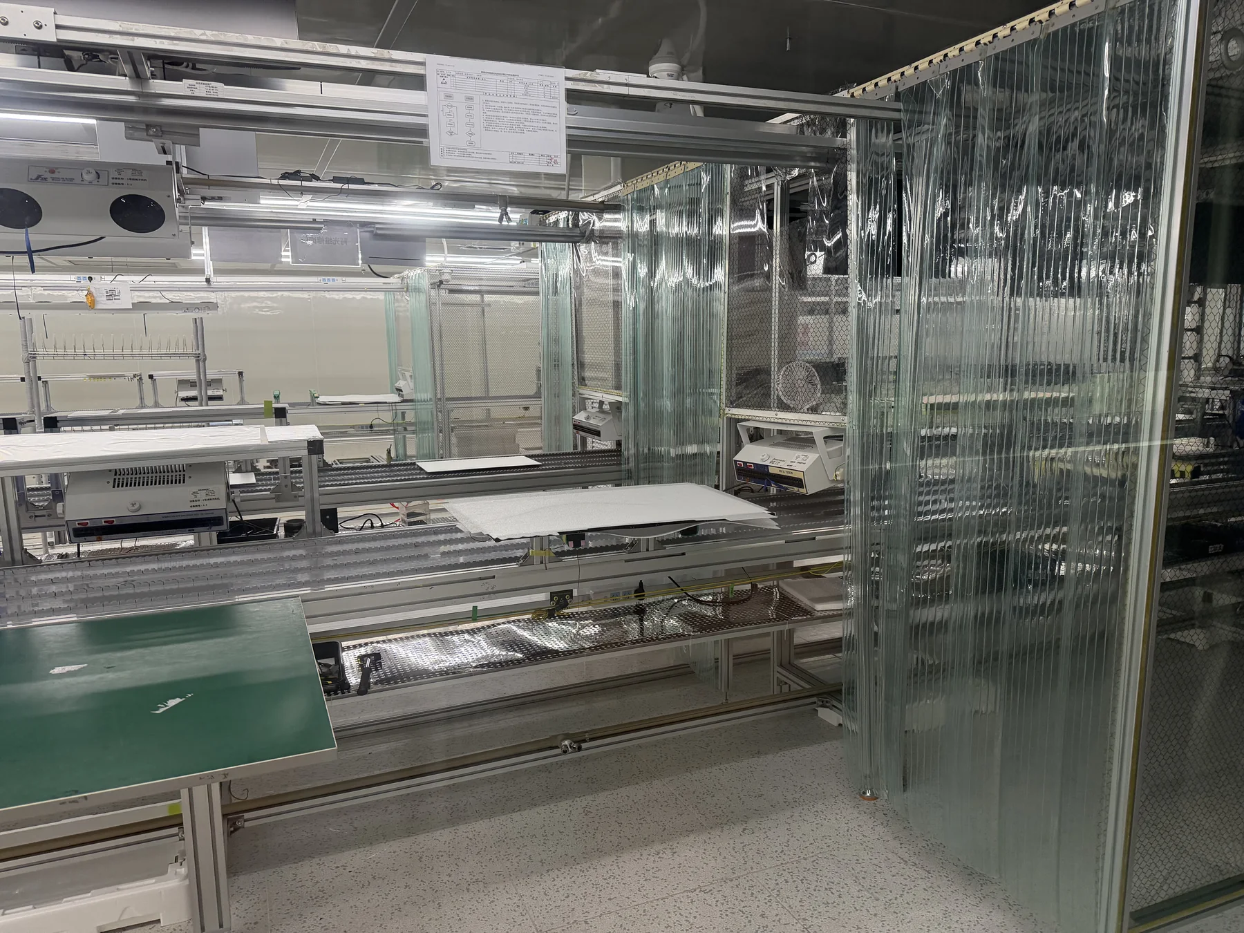 Dust-control equipment for open-cell monitor panel assembly