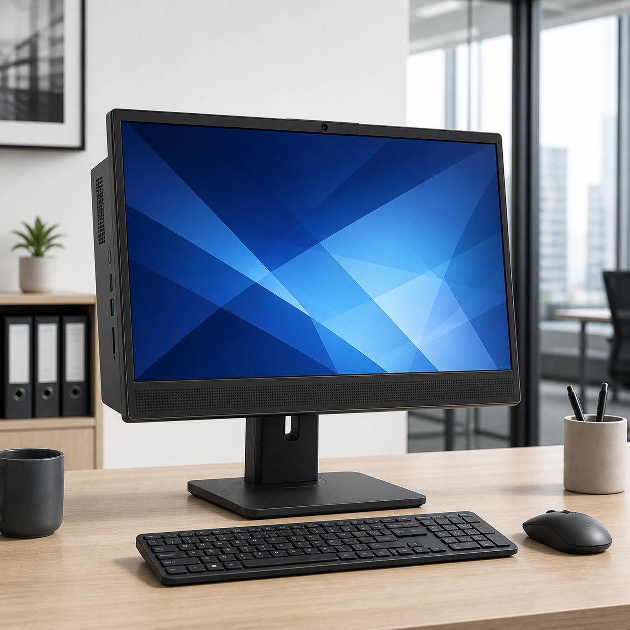 Graphite business all-in-one computer in an office
