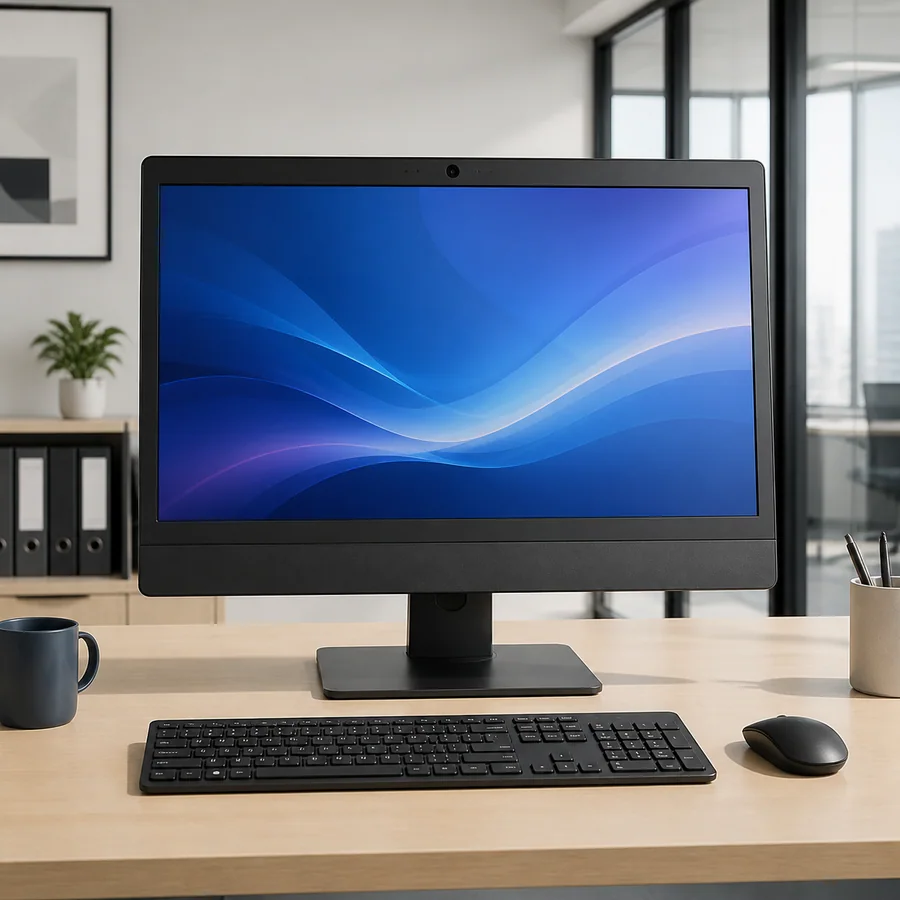 Graphite business all-in-one computer in an office