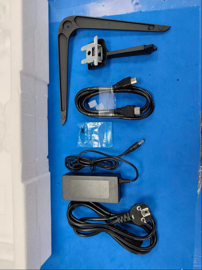 Monitor stand video cable power adapter and regional power cord accessories