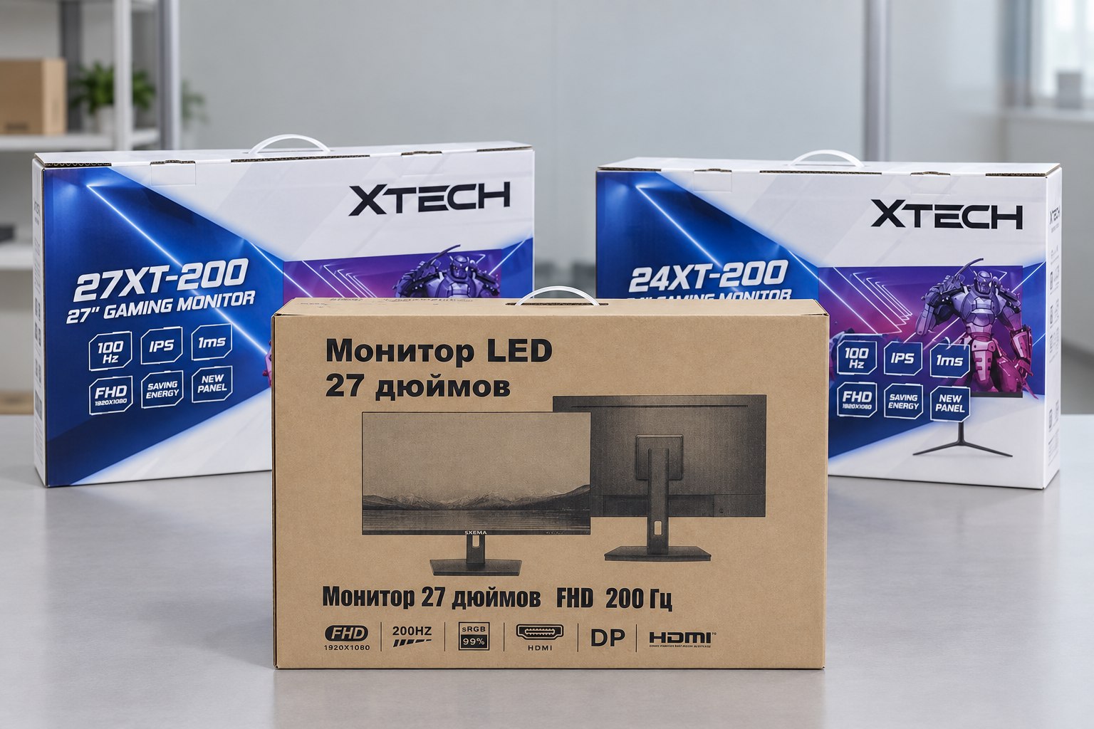 Printed color boxes and kraft carton for customized OEM monitors