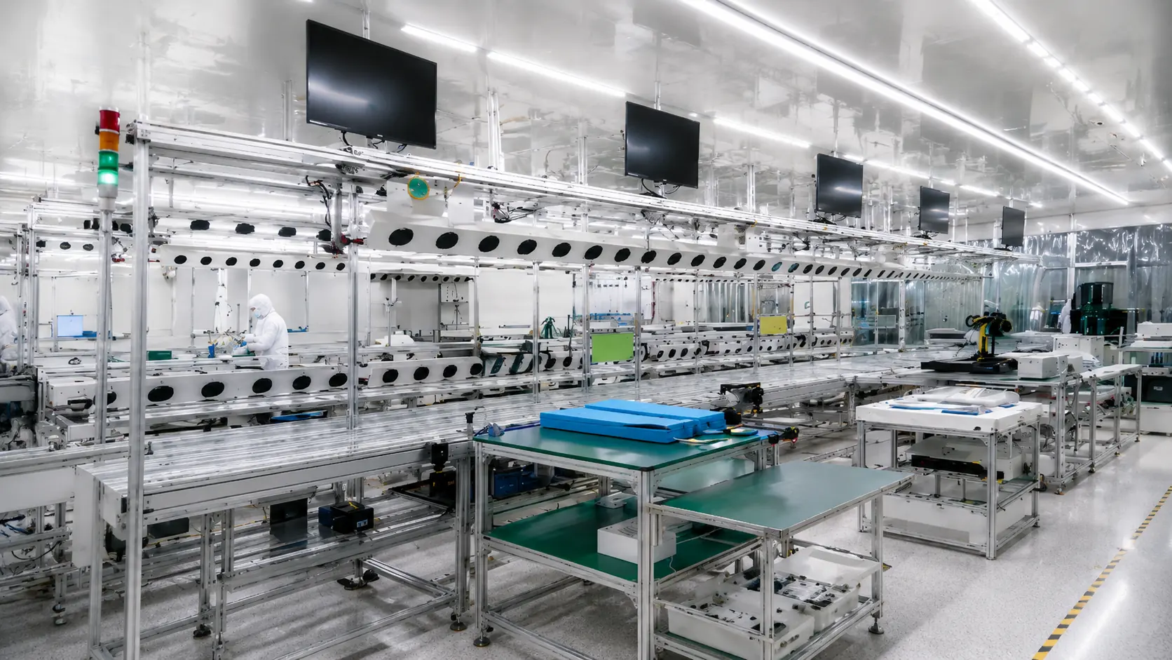 Gaming monitor production line at Yanxun Display factory